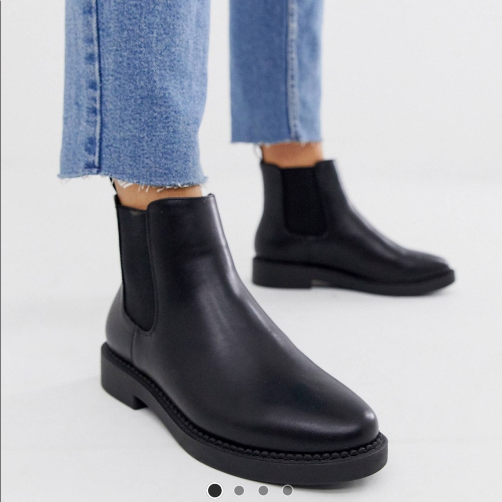 Black Chunky Chelsea Boots Wide Fit